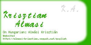 krisztian almasi business card