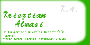 krisztian almasi business card